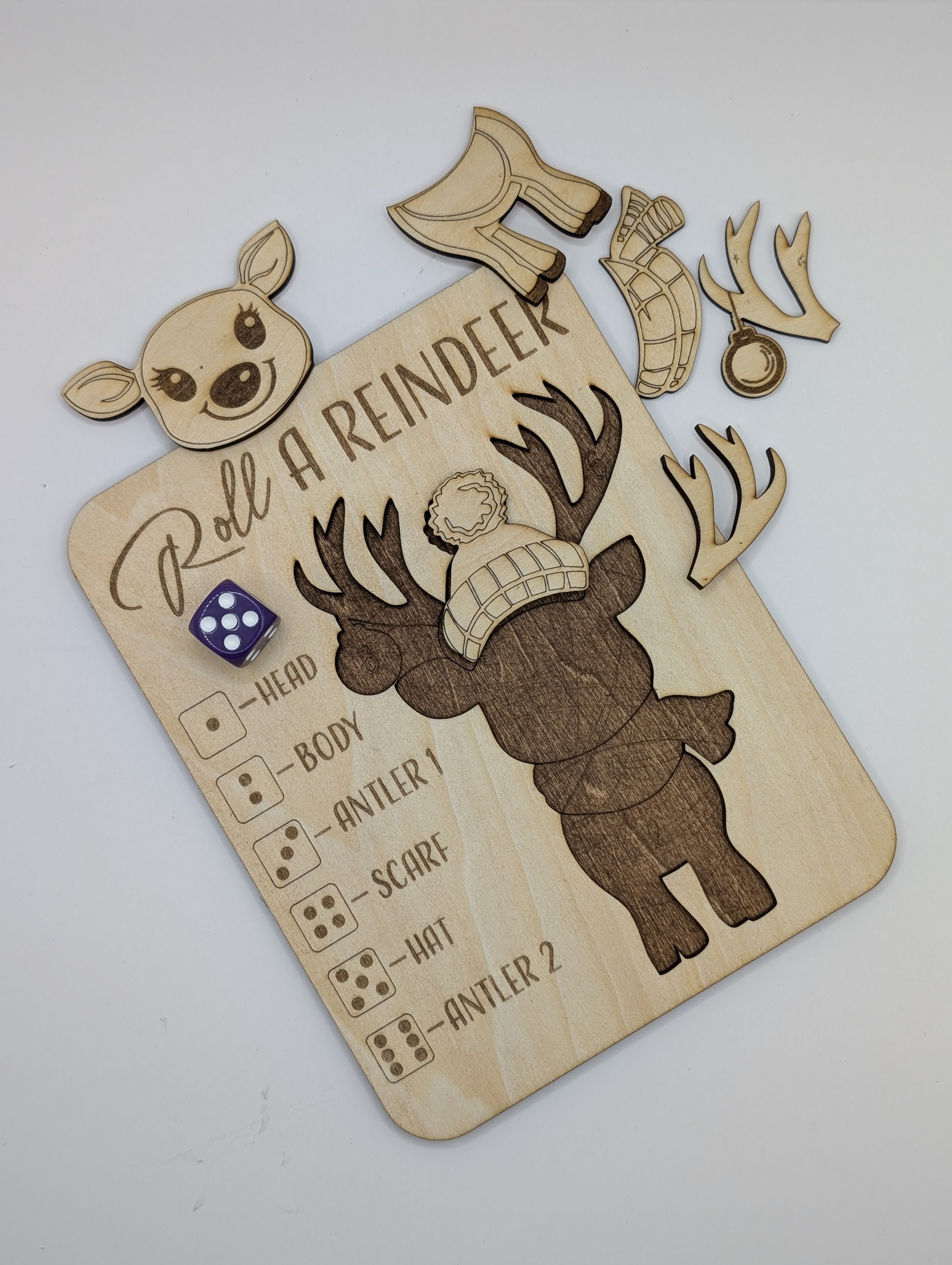Custom laser-cut board games and tokens